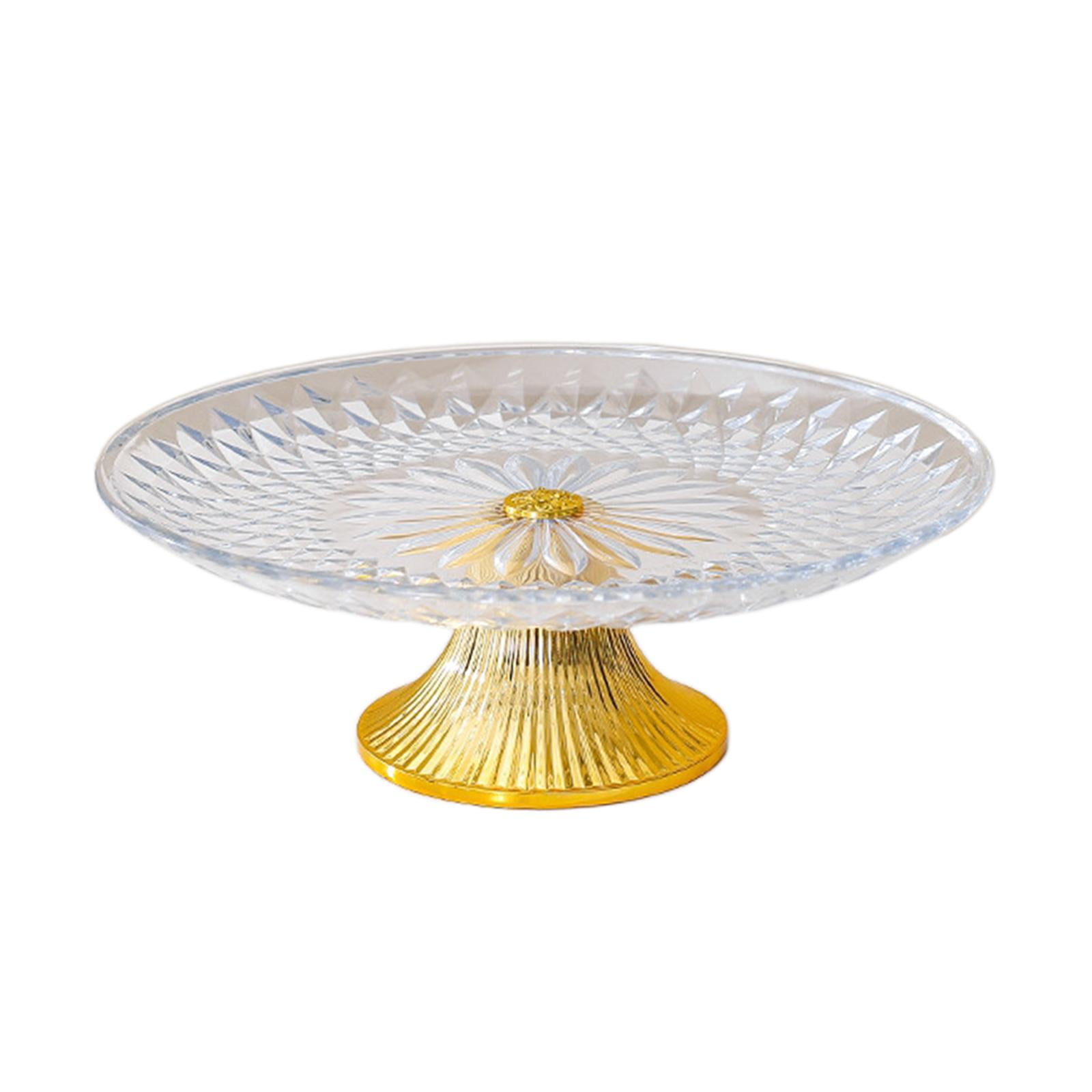 Magideal - Plato De Fruta Plato De Postre Para Magdalenas Plato De Fruta Redondo Multiusos Con Soporte Platos De Buffet Platos Especiales , 30 Cm Claro