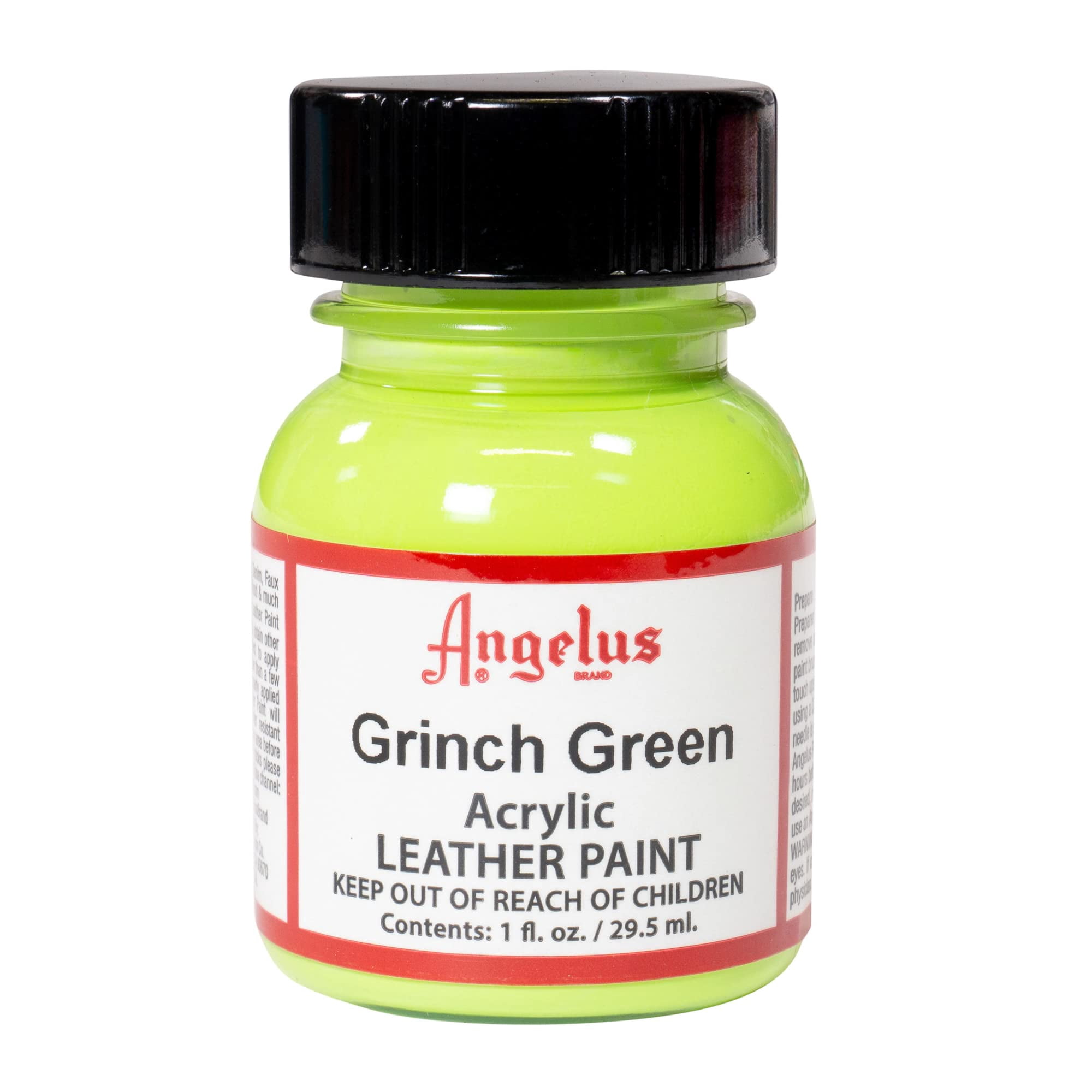 Pintura Acrílica Angelus Para Cuero, 30 Ml, Color Verde Grinch, Paquete De 1