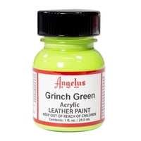 Pintura Acrílica Angelus Para Cuero, 30 Ml, Color Verde Grinch, Paquete De 1