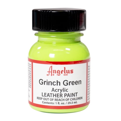 Pintura Acrílica Angelus Para Cuero, 30 Ml, Color Verde Grinch, Paquete De 1