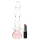 thumbnail image 4 of Dildo de cristal NS Novelties con forma de corazón de cristal, color rosa, 4 of 6