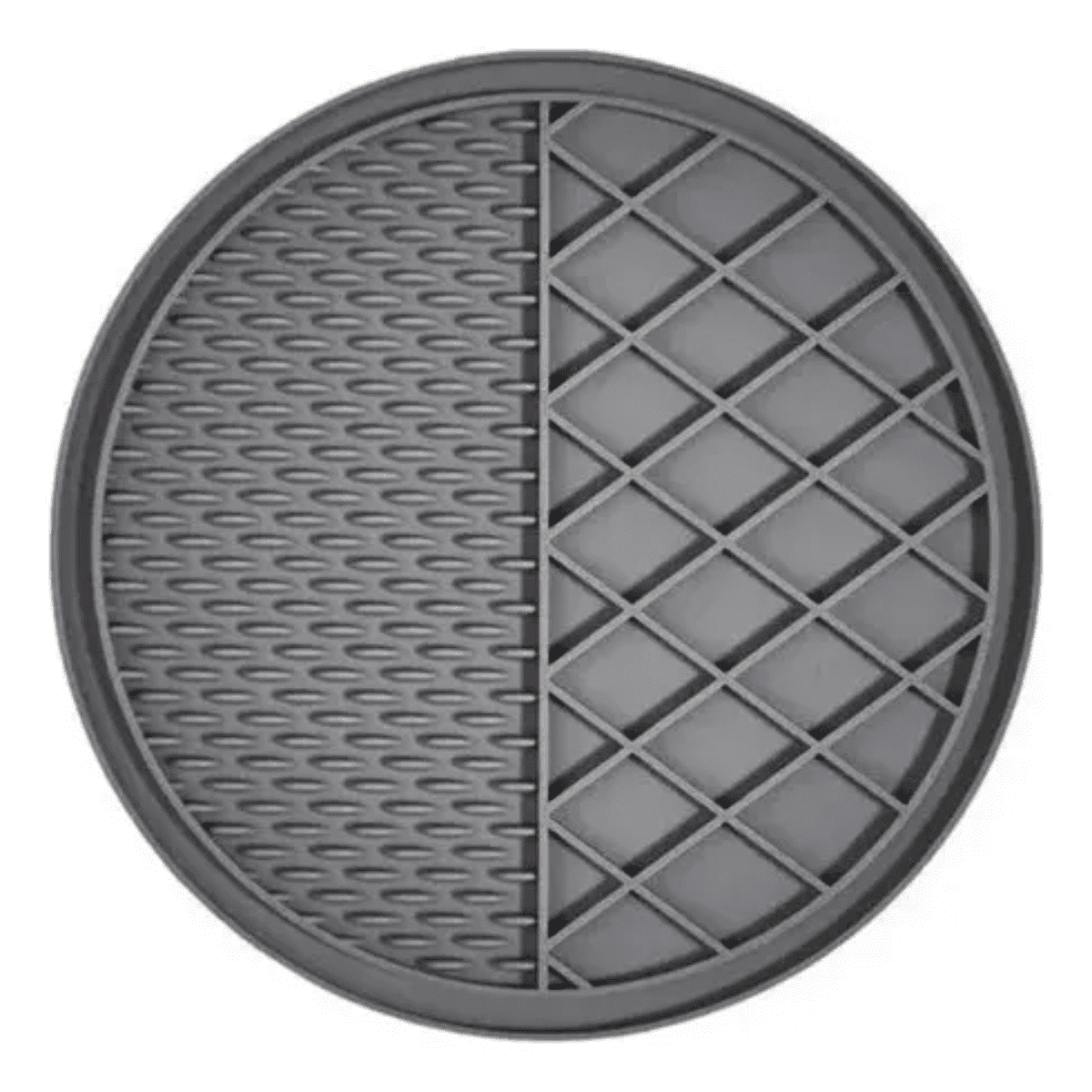 Genérico - Plato De Silicona Lento Lick Mat Para Perros Y Gatos Gris Oscuro