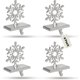 thumbnail image 1 of Iconikal 4Pack Stocking Holders Christmas Chrome Metal Snow, 1 of 1