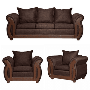 Ruzam Mobel - Juego De Living 3-1-1 Isidora Cafe Lino