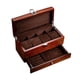thumbnail image 2 of Caja De Reloj Contenedor De Madera Práctico Portátil Para Relojes De Pulsera Marrón Oscuro, 2 of 5