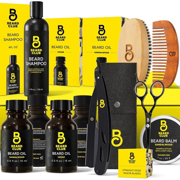Kit Para Barba The Beard Club Premium Aceite Bálsamo Shampoo