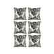 thumbnail image 2 of Pack de 6 Fundas de Cojín Lino Hoja Decoración 43x43 cm Negro, 2 of 3
