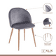 thumbnail image 4 of Comedor redondo de vidrio Cross 120cm + 5 Silla Sitial Acolchado Nórdica Bread - Gris, 4 of 8