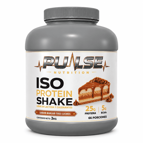 PROTEINA ISO SHAKE 2KG 66 SERVICIOS MANJAR TRES LECHES - PULSE NUTRITION