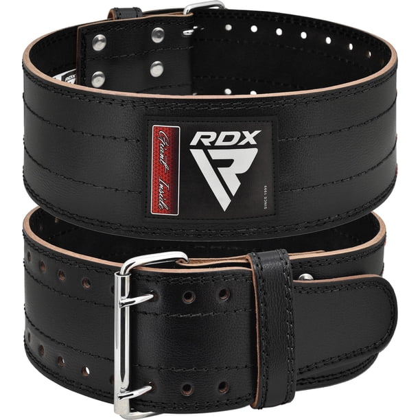 Cinturón de levantamiento de pesas RDX IPL aprobado por la USPA de cuero de 6 mm de grosor