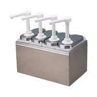 Magideal - Bomba De Condimentos Botella Dispensador De Bomba De Condimentos 1.4L Manual Fácil De Limpiar Herramienta De Dispensación Salsas Dispensador De Cuatro Cabezas