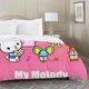 thumbnail image 2 of DIEZ The Girls My Bunny Melody Theme Bedding Set3 Piece 3D Melody Flowers Printed Breathable Durable Microfiber Comforter SetGifts for Boys and Girls Twin, 2 of 5