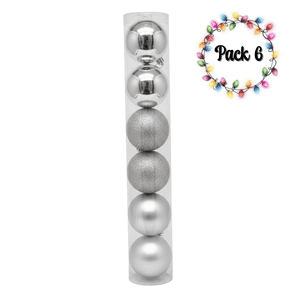 Genérico - Pack 6 Esferas Navidad 10Cm Decoración Colgantes