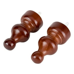 Metalhsa - Pack 2 Unidades Terminal Árabe De Madera Chocolate 28 Mm