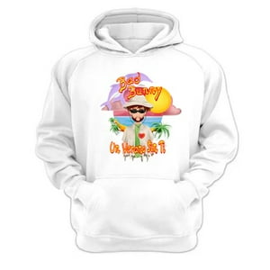 Genérico - Polerón Canguro Bad Bunny Blanco Talla L Unisex