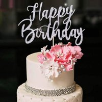 Cake Topper Yuinyo Artesanal Con Brillantina Plata 19X17 Cm