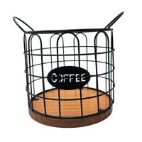 Bothyi - Soporte Para Cápsulas De Café Almacenamiento De Cápsulas De Café De Alambre De Metal Para Cafeterías Familiares Encimera L Negro