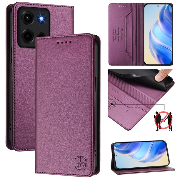Funda Billetera con Soporte para Motorola Moto G 2026 5G Bloqueo RFID Plegable Violeta