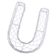thumbnail image 2 of Alfabeto hierro alambre guirnalda marco suculento maceta metal plantador planta titular u, 2 of 5