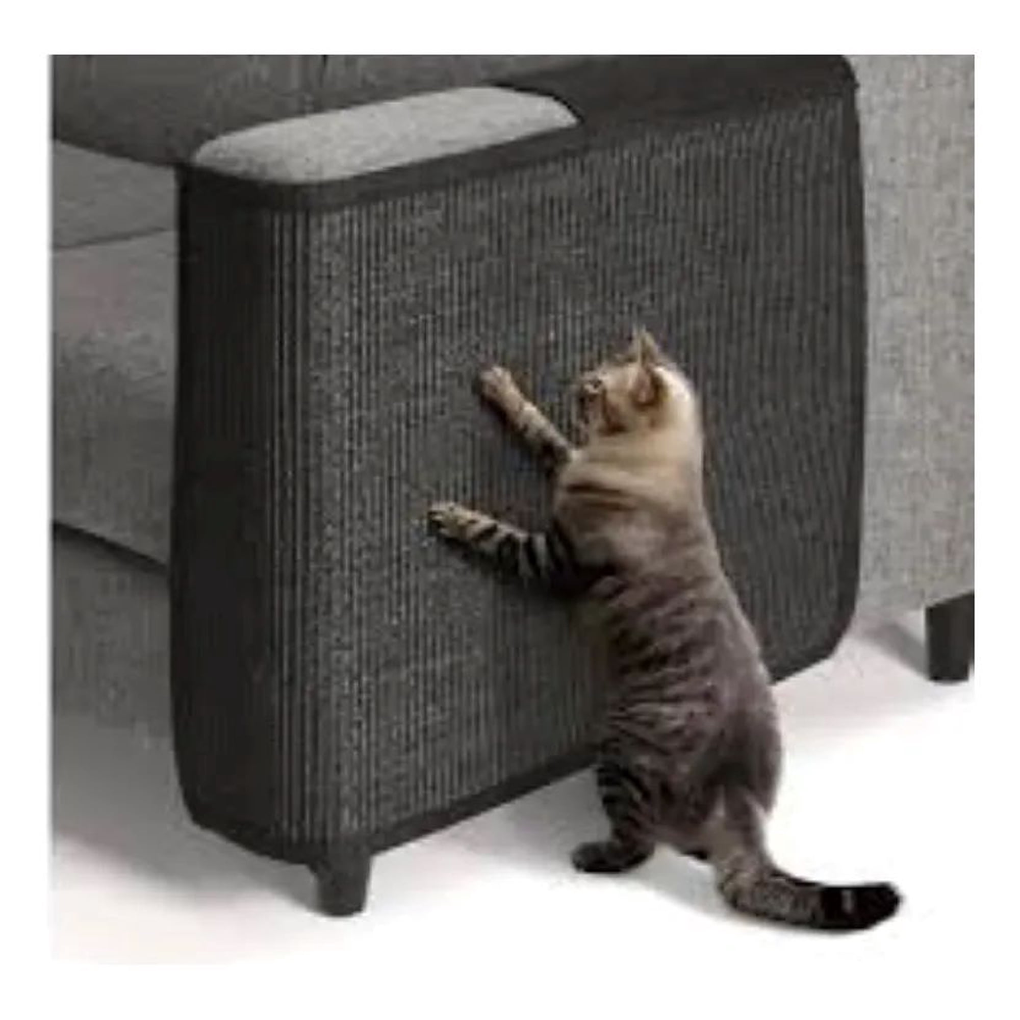 Protector De Sofá Adhesivo Rascador Gatos 30 X 60 Oferta 2x1 Gris Oscuro