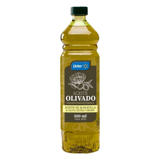 Aceite Olivado (mezcla De Oliva Extra Virgen Y Maravilla)botella 500 ml Lider