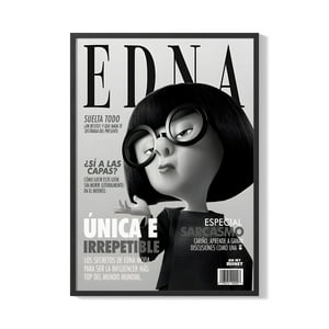 Creango - Cuadro Poster Enmarcado Edna Moda Los Increibles Decorativo