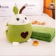thumbnail image 2 of Set de manta y almohada de peluche para viaje para niños YUDONG, verde, 2 of 6