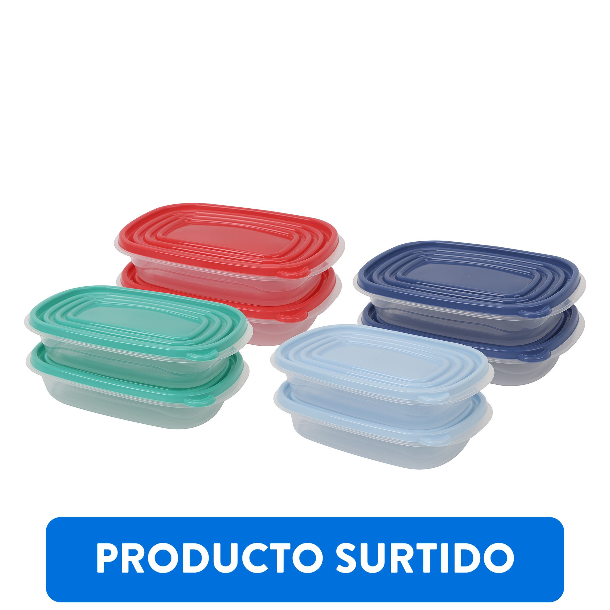 Haus - Contenedor 950 Ml Cuadrado Set 2, Producto Surtido