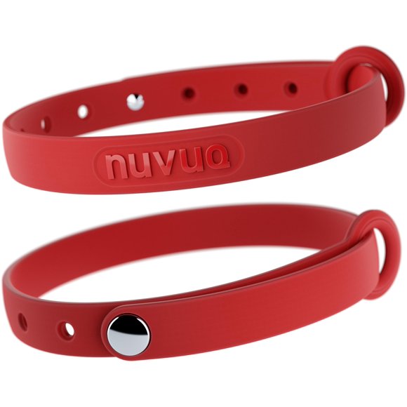 Collar para gatos Nuvuq, suave, cómodo y ligero, paquete de 2, rojo