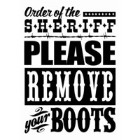 Rienda Libre Graphics - Decomural Remove Your Boots Cowboy Ws-17005