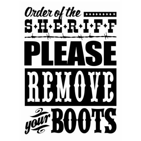 Rienda Libre Graphics - Decomural Remove Your Boots Cowboy Ws-17005