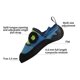 thumbnail image 3 of Zapatillas de escalada EVOLV Venga Kids azul/limón neón US 4, 3 of 9