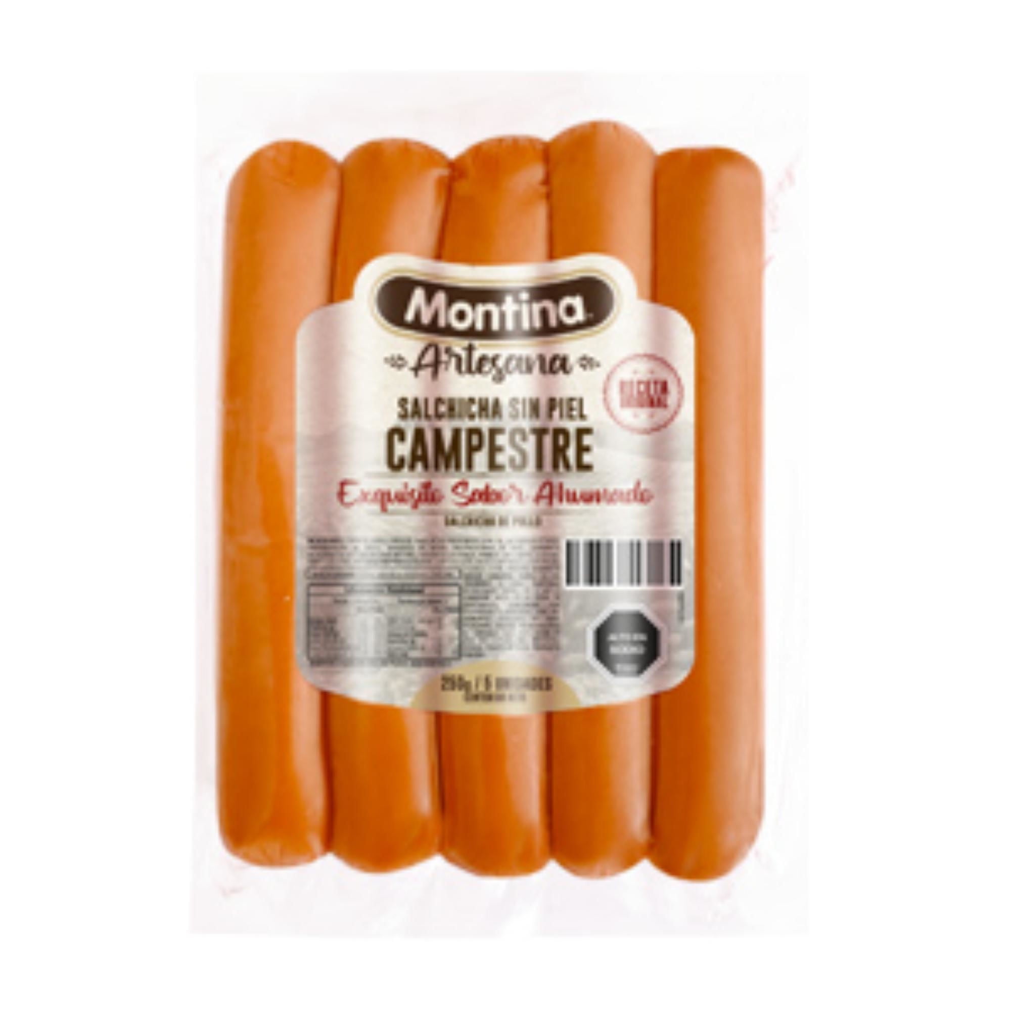 Salchicha Artesanal Campestre 5 Un 250 g Montina