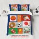 thumbnail image 1 of 3pcs Sports Ball Theme Series Print Bedding Set with Stitching Print for Bedroom and Guest Room -1 Duvet Cover and 2 Pillowcases, 1 of 5