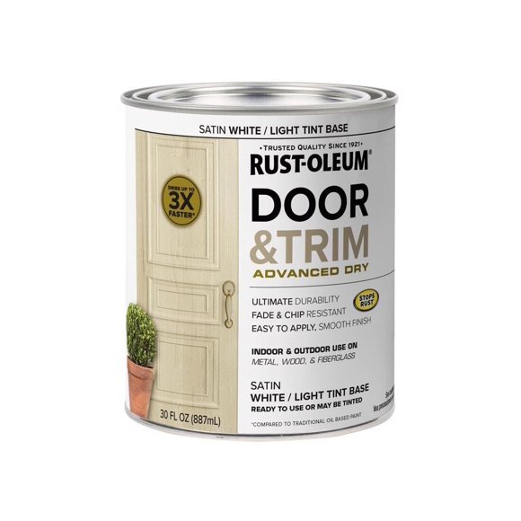Puerta y moldura Paint Stops Rust 369389, color blanco satinado