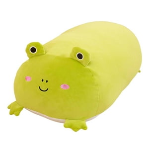 Genérico - Almohada De Dibujos Animados De Animales, Juguete De Peluche Relleno De Dibujos Animados Para El Escritorio Del Hogar, Rana Verde De Vacaciones