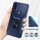 thumbnail image 2 of Funda Armada para Motorola Moto G Pure 2021 con Tapa Deslizante y Soporte Magnético Giratorio Azul, 2 of 5