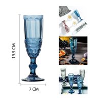 Xianzhu - Set Copas Tallada Para Aperitivo 160Ml - Azul