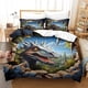 thumbnail image 2 of Juego de funda nórdica Dinosaur World con estampado 3D, ropa de cama decorativa, funda de edredón con estampado de reptiles, cremallera oculta, juegos de ropa de cama, funda de edredón para, 2 of 3