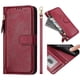 thumbnail image 5 of Funda Billetera Cremallera para TCL 405 con Porta Tarjetas, Soporte y Correa Rojo, 5 of 5