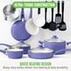 thumbnail image 2 of Juego de utensilios de cocina GreenLife Soft Grip, 16 piezas, cerámica antiadherente, 2 of 9