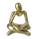 thumbnail image 3 of Escultura Decorativa De Mesa De La Estatua Del Pensador Abstracto Para La Decoración Del Hotel Del Hogar Oro, 3 of 3