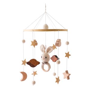 Magideal - Juguete Sensorial Móvil Montessori Para Bebés, Sonajeros Móviles Para Recién Nacidos Para Niños, Decoración De Guardería Para Bebés Y Niños Pequeños Conejo