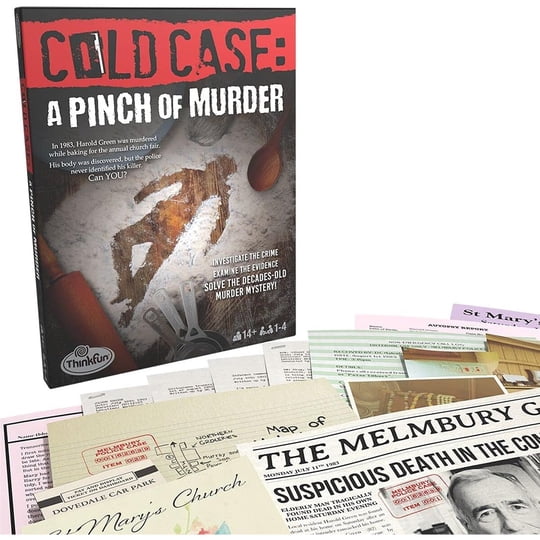 Juego Thinkfun Cold Case A Pinch Of Murder Misterio 14 Jugadores