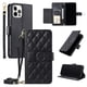 thumbnail image 5 of Funda tipo billetera FOXDOCK para iPhone 12 Pro – Tapa abatible con correa para mujer, 5 of 5