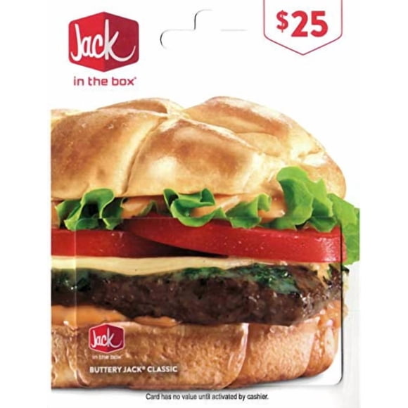 Tarjeta de regalo física JACK IN THE BOX $25