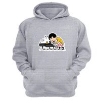 Genérico - Polerón Canguro Freddy Snoopy Gris Claro Talla S Unisex