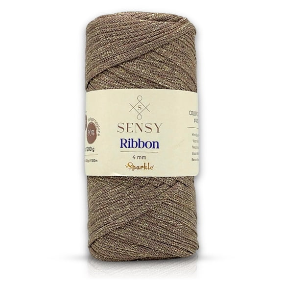 Hilo S SENSY 4 mm Cinta con Brillo (Mink) 100 m