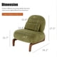 thumbnail image 2 of Silla de acento linda con patas de madera maciza, silla de salón de cuero falso con cojín suave, 2 of 5