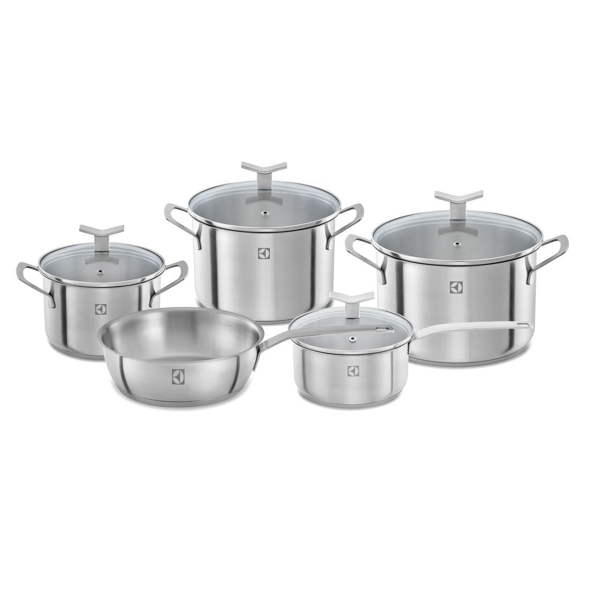 Juego De Ollas Electrolux 5 Unidades Acero Inoxidable